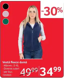 Selgros Vestă fleece damă Ofertă