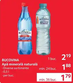 Selgros Bucovina Apă minerală naturală Ofertă