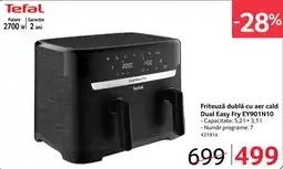 Selgros Tefal friteuză dublă cu aer cald Dual Easy Fry EY901N10 Ofertă