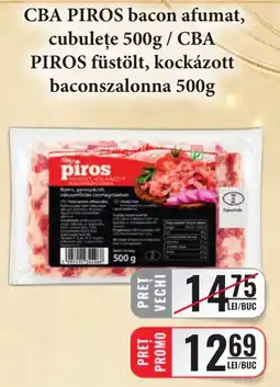 CBA Piros bacon afumat, cubulețe Ofertă