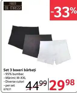 Selgros Farzo de Massi set 3 boxeri bărbați Ofertă
