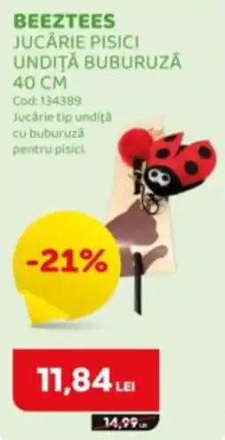 Animax Beeztees jucarie pisici undita buburuză Ofertă