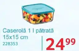 Selgros Caserolă 1 l pătrată Ofertă