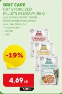 Animax Brit care cat sterilized fillets in gravy Ofertă