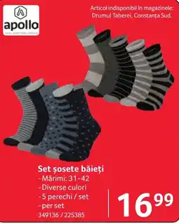 Selgros Apollo șosete băieți Ofertă