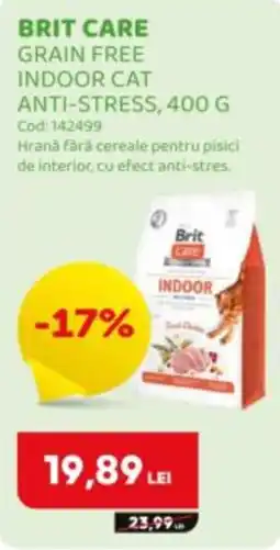 Animax Brit care grain free indoor cat anti-stress Ofertă