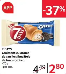 Selgros 7 Days croissant cu aromă de vanilie și bucățele de biscuiți Oreo Ofertă