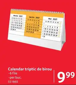 Selgros Calendar triptic de birou Ofertă