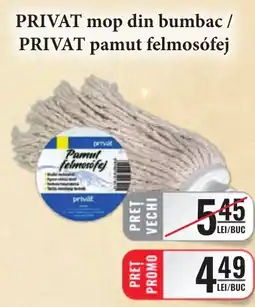 CBA Privat mop din bumbac / Privat pamut felmosofej Ofertă