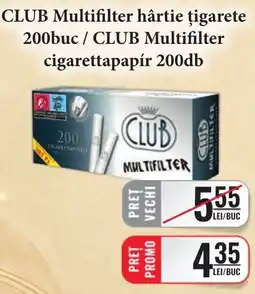 CBA Club multifilter hârtie țigarete Ofertă