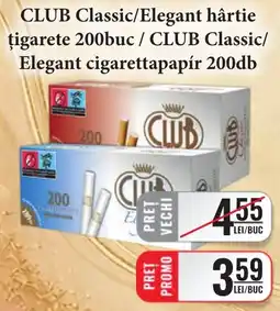CBA club classic elegant hârtie țigarete Ofertă