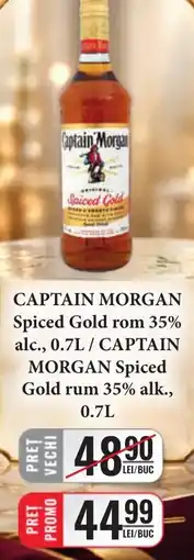 CBA Captain Morgan Spiced Gold rum Ofertă