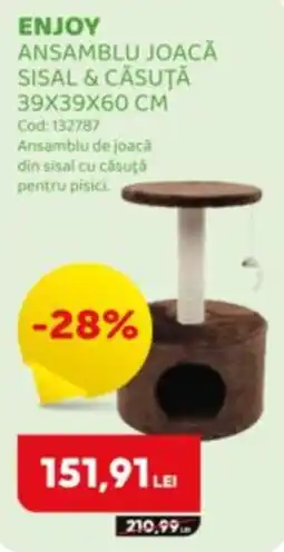Animax Enjoy ansamblu joacă sisal & căsuță Ofertă