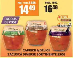 Auchan Capricii & Delicii Zacuscă diverse sortimente Ofertă