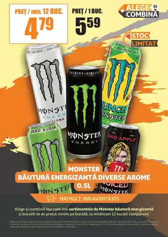 Monster băutură energizantă diverse arome