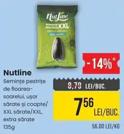Mega Image Nutline semințe pestrite de floarea-soarelui, ușor sărate și coapte/XXL sărate/XXL, extra sărate Ofertă