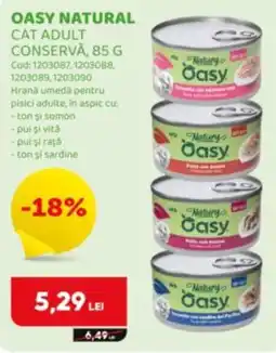 Animax Oasy natural cat adult conservă Ofertă
