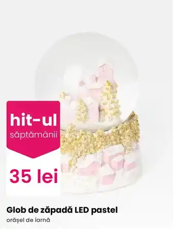 Glob de zăpadă LED pastel