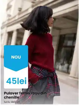 Pepco Pulover femei roșu din chenille Ofertă
