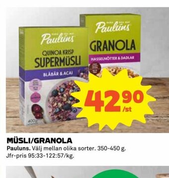 Coop Müsli/Granola erbjuda