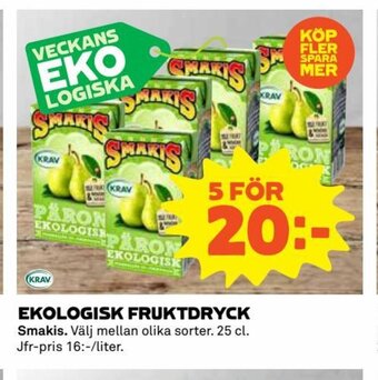 Coop Ekologisk Fruktdryck erbjuda