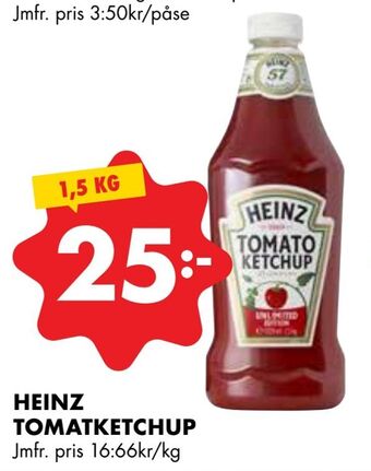 ÖoB Heinz tomatketchup erbjuda