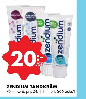 ÖoB Zendium tandkräm erbjuda