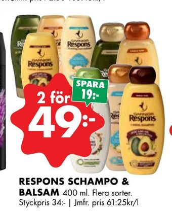 ÖoB Respons schampo & balsam erbjuda
