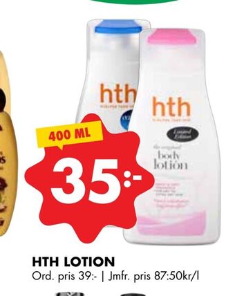 ÖoB Hth lotion erbjuda