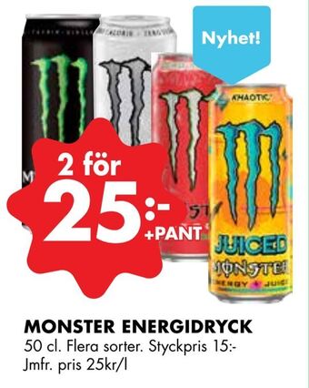 ÖoB Monster energidryck erbjuda