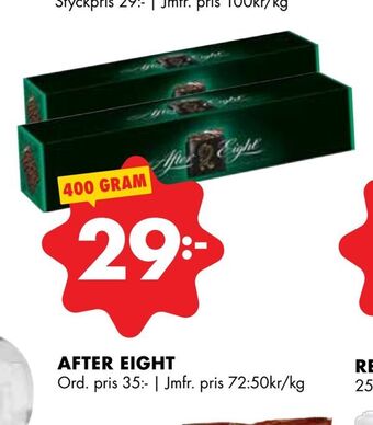 ÖoB After eight erbjuda