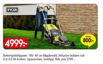 Bo Ohlsson Ryobi gräsklippare erbjuda
