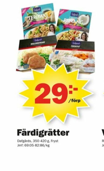 Pekås Dafgårds Färdigrätter erbjuda