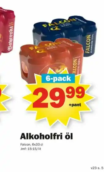 Pekås Falcon Smakfull Öl erbjuda