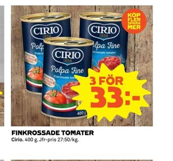 Coop Finkrossade tomater erbjuda