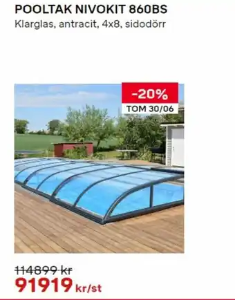 Byggmax Pooltak Nivokit 860BS erbjuda