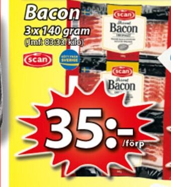 Extra Mjällby Stormarknad Scan Bacon erbjuda