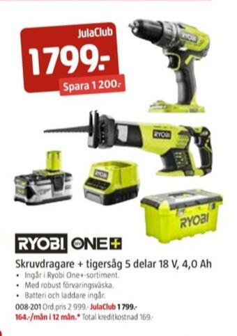 Jula Ryobi verktygsset erbjuda