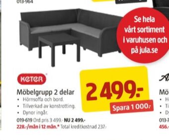 Jula Keter utemöbler erbjuda