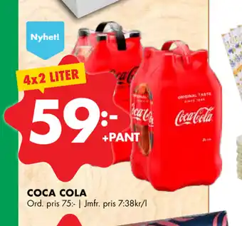 ÖoB Coca Cola 4x2l erbjuda