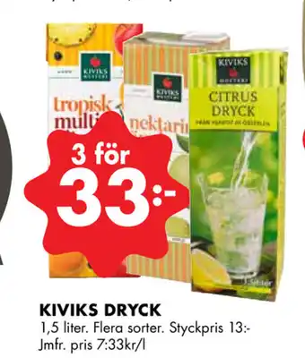 ÖoB Kiviks Dryck 3x1,5l erbjuda