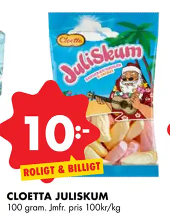 ÖoB Cloetta Juliskum 100g erbjuda