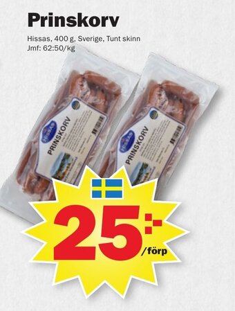 Pekås Prinskorv erbjuda