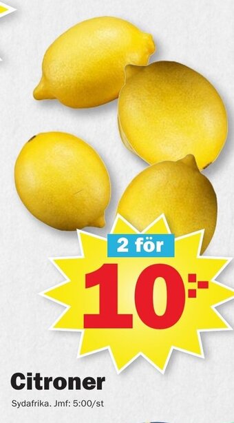 Pekås Citroner erbjuda