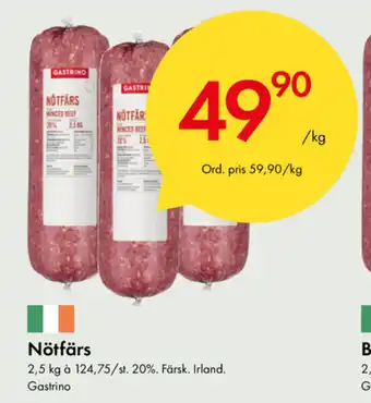 Snabbgross Nötfärs 1kg erbjuda