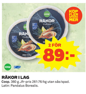Coop Räkor I Lag erbjuda
