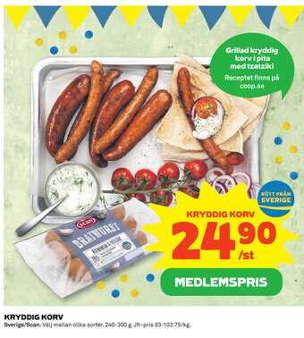 Coop Kryddig Korv erbjuda