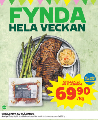 Coop Grillskiva Av Fläskbog erbjuda