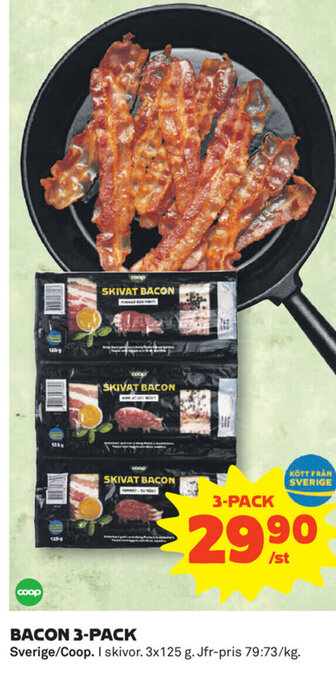Coop Bacon 3-Pack erbjuda
