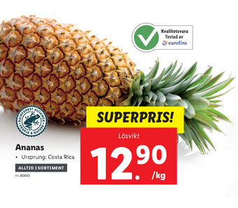 Lidl Ananas erbjuda